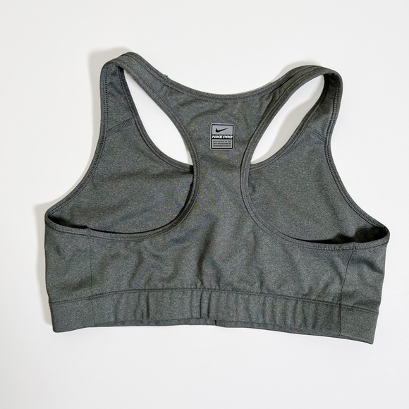 Nike Pro Dri-Fit Just Do It Logo Sports Bra Grey Blue Size L - Picture 2 of 7